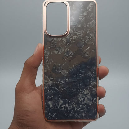 Marble Pattern Back Cover For Vivo Y22 Phone Case With Pop Up Holder Onezeros.in