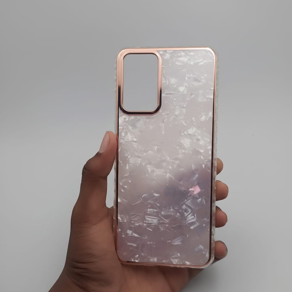 Marble Pattern Back Cover For Vivo Y73 Phone Case With Pop Up Holder Pink Onezeros.in