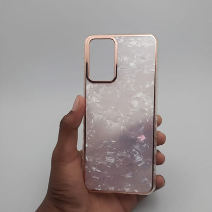 Marble Pattern Back Cover For Vivo Y73 Phone Case With Pop Up Holder Pink Onezeros.in