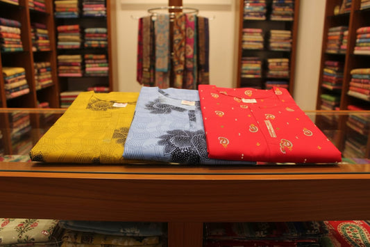MATHAN Red with Yellow Floral Pattern Nighty XXL Onezeros.in