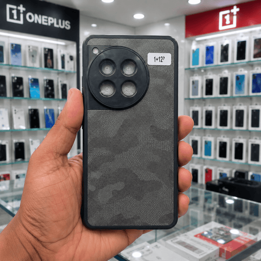 Military Camouflage Phone Case for OnePlus 12 Back Cover Gray Onezeros.in