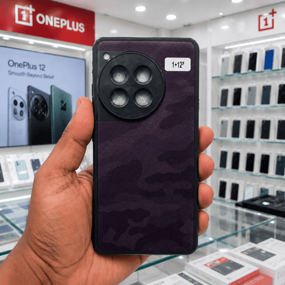 Military Camouflage Phone Case for OnePlus 12 Back Cover Dark Purble Onezeros.in