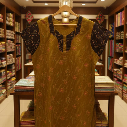 Muddy Brown Floral Pattern Big Size Nighty Onezeros.in