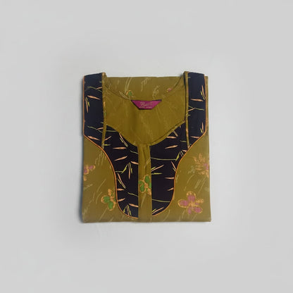 Muddy Brown Floral Pattern Big Size Nighty Onezeros.in
