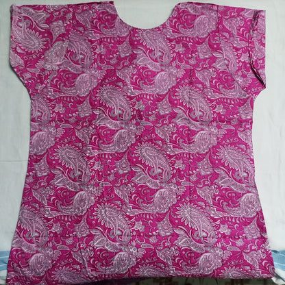 Pansy Purple Color Floral Pattern Nighty Onezeros.in