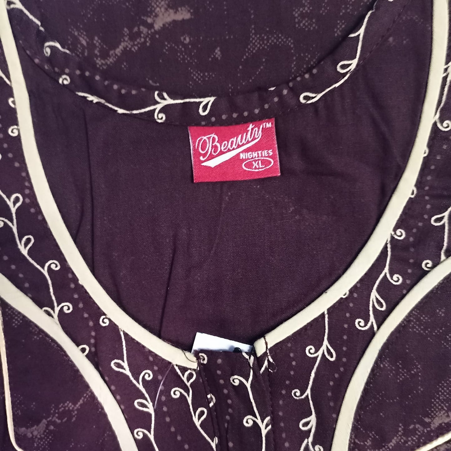 Purple white Floral Patterns Nighty for Women XL Onezeros.in