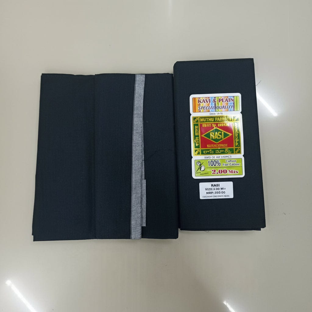 Rasi Sigle Black Dhothi (Pack of 2) Onezeros.in