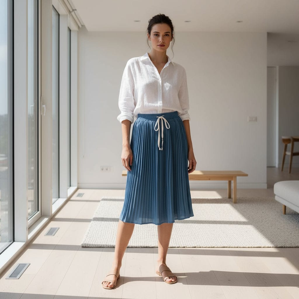 Short Skirt for Girl Cyan Onezeros.in