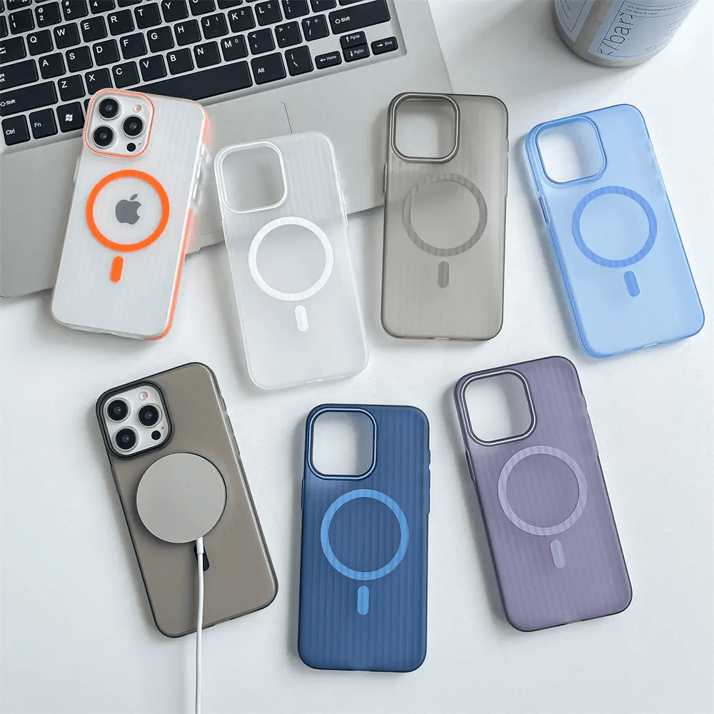 Striped Corrugated Board Pattern Back Cover for iPhone 16 Pro