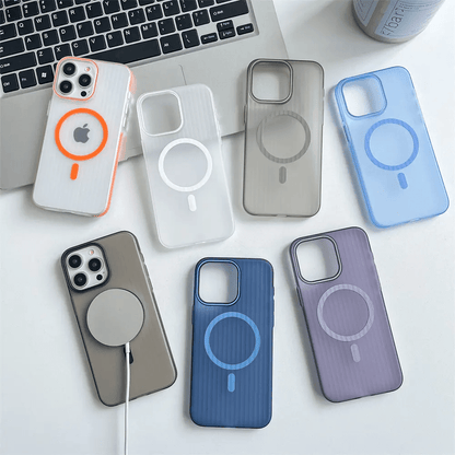 Striped Corrugated Board Pattern Back Cover for iPhone 16 Pro