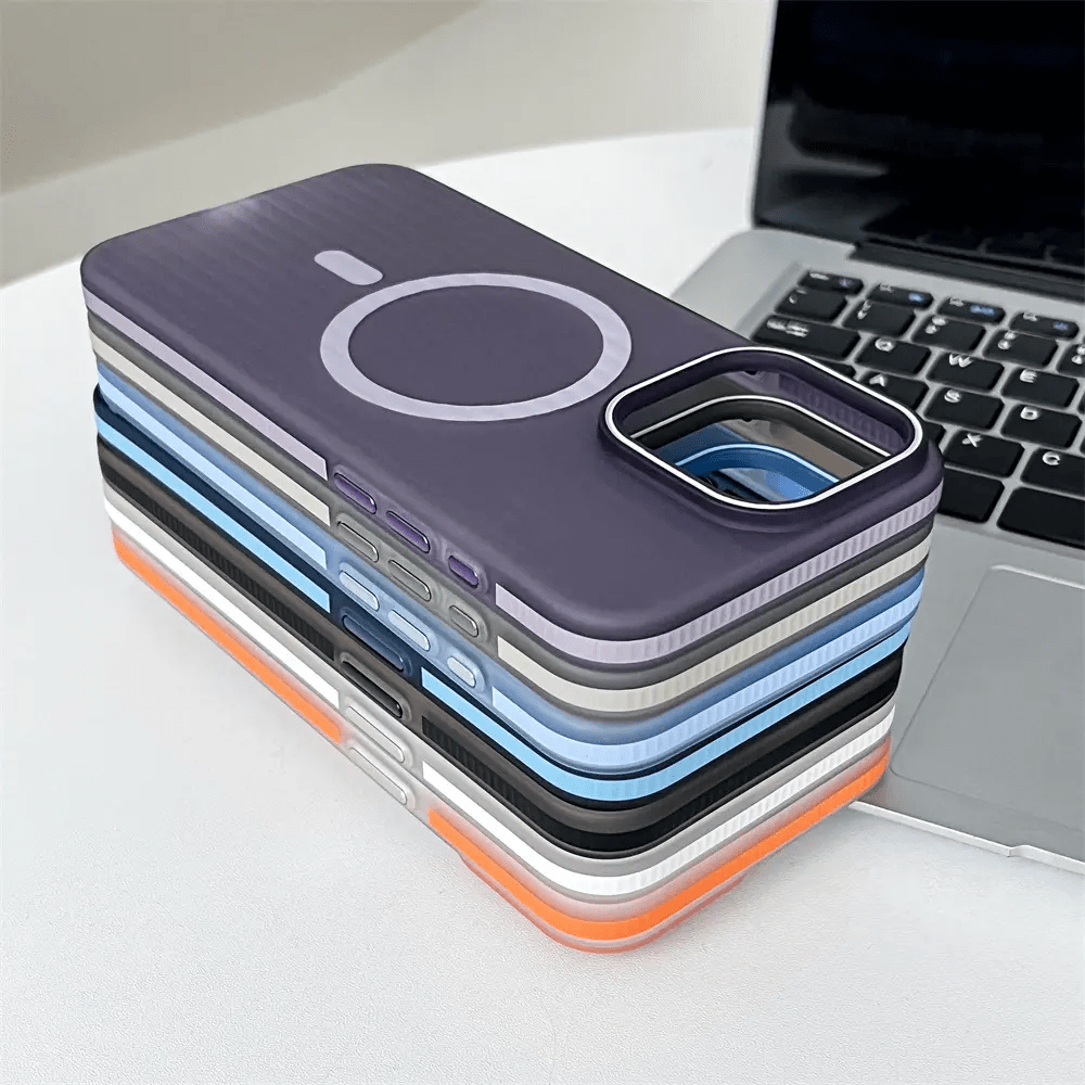 Striped Corrugated Board Pattern Back Cover for iPhone 16 Pro