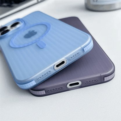 Striped Corrugated Board Pattern Back Cover for iPhone 16 Pro