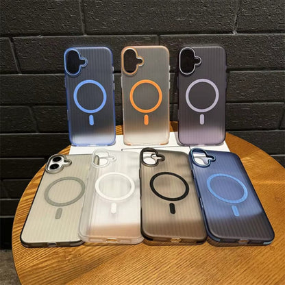 Striped Corrugated Board Pattern Back Cover for iPhone 16 Phone Case Onezeros.in