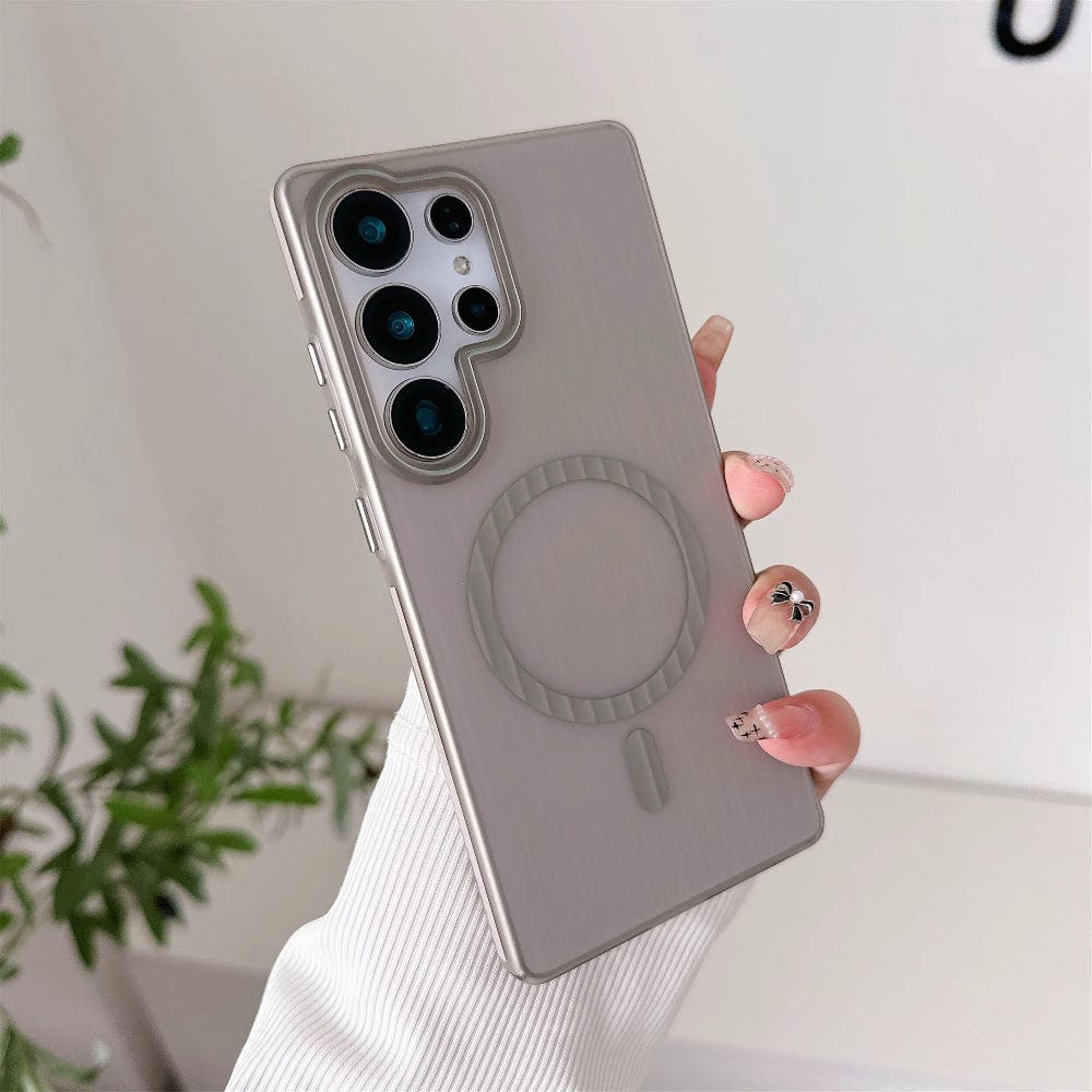 Striped Corrugated Board Pattern Back Cover for Samsung Galaxy S25 Ultra Phone Case Gray Onezeros.in