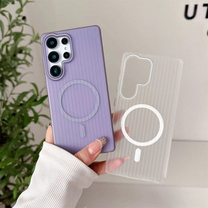 Striped Corrugated Board Pattern Back Cover for Samsung Galaxy S25 Ultra Phone Case Onezeros.in