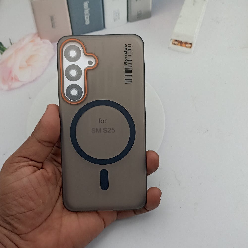 SYNDEE Barcode Theme Phone Case for Samsung S25 Back Cover Black Onezeros.in