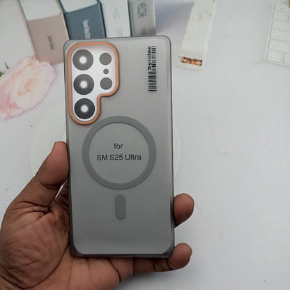 SYNDEE Barcode Theme Phone Case for Samsung S25 Ultra Back Cover Gray Onezeros.in