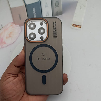 SYNDEE Mate Magsafe Barcode Phone Case for iPhone 15 Pro Back Cover Black Onezeros.in