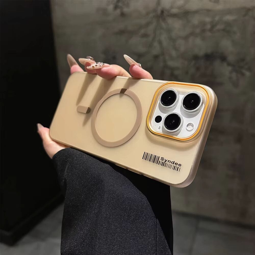 SYNDEE Mate Magsafe Barcode Phone Case for iPhone 17 Back Cover Orange Onezeros.in