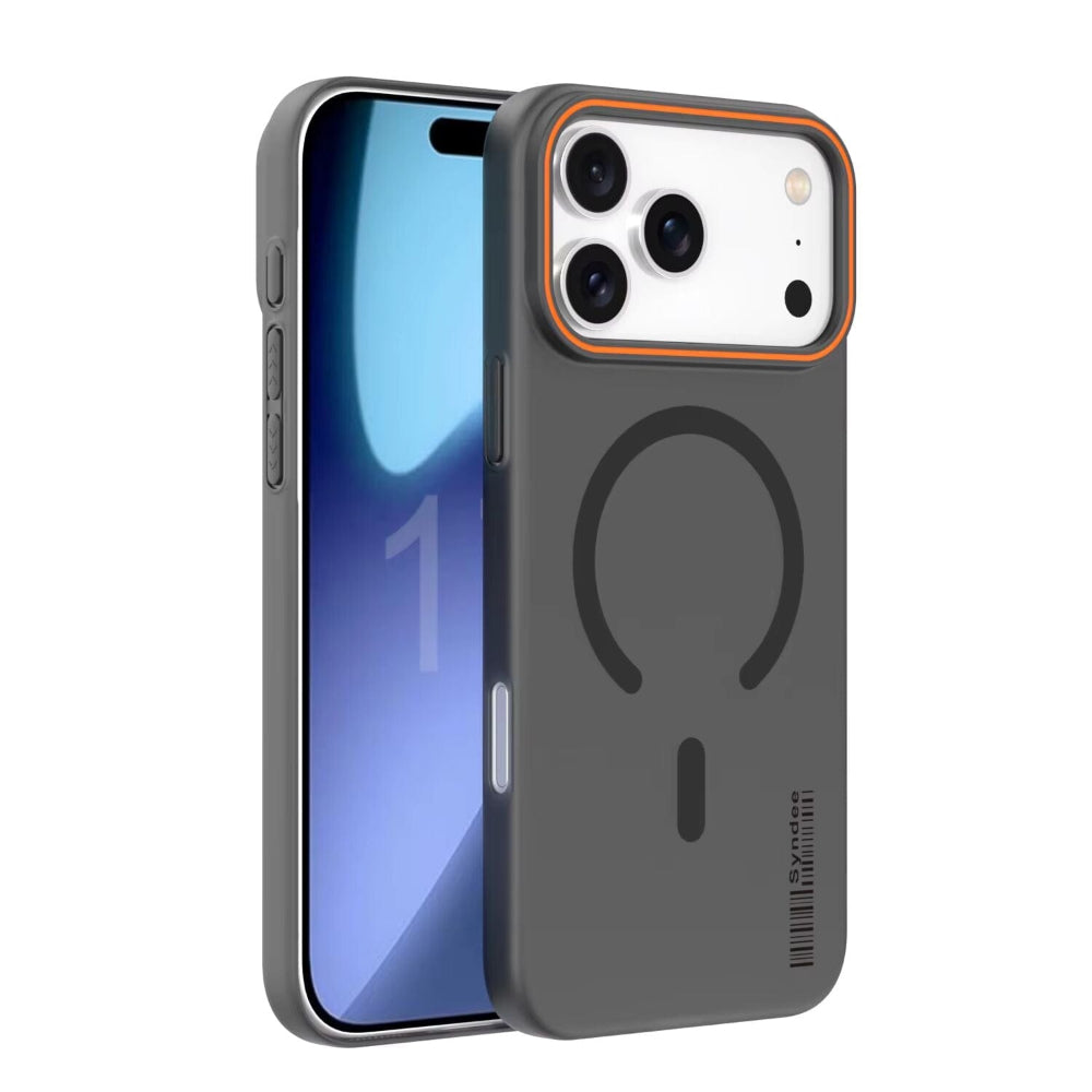 SYNDEE Mate Magsafe Barcode Phone Case for iPhone 17 Pro Back Cover Black Onezeros.in