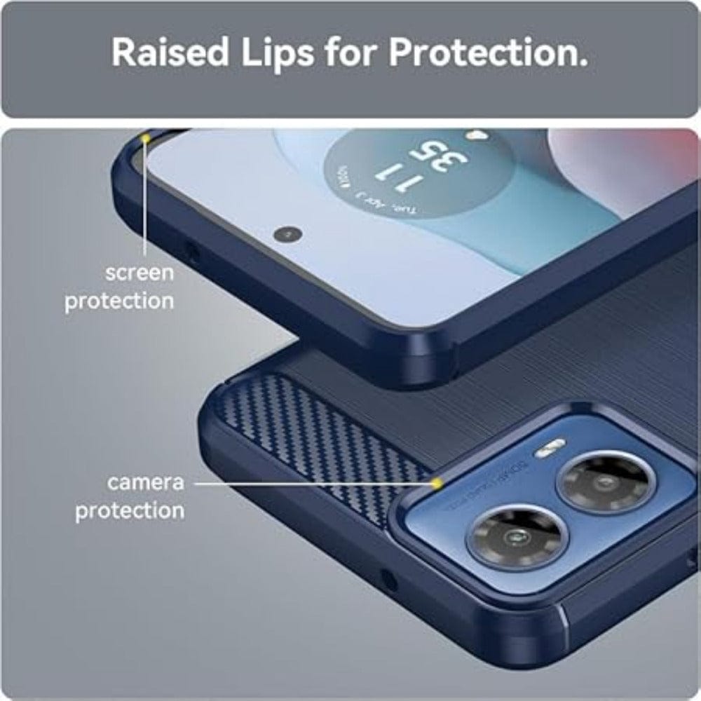 Thin Carbon Fiber Phone Case for Moto G45 5G Back Cover Onezeros.in