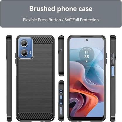 Thin Carbon Fiber Phone Case for Moto G45 5G Back Cover Onezeros.in