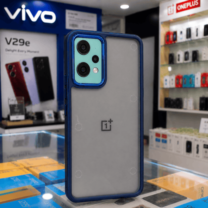 Transparent Design Case For OnePlus Nord CE 2 Lite 5G Electroplating Camera Phone Cover Blue Onezeros.in