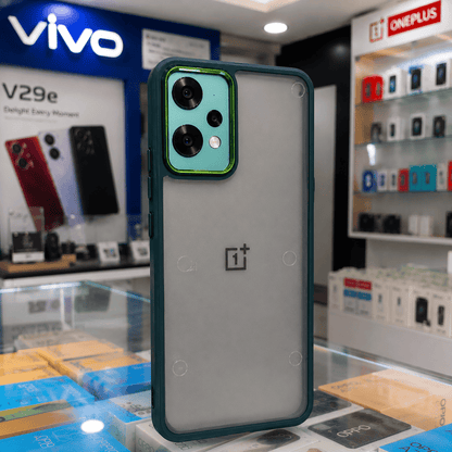Transparent Design Case For OnePlus Nord CE 2 Lite 5G Electroplating Camera Phone Cover Green Onezeros.in