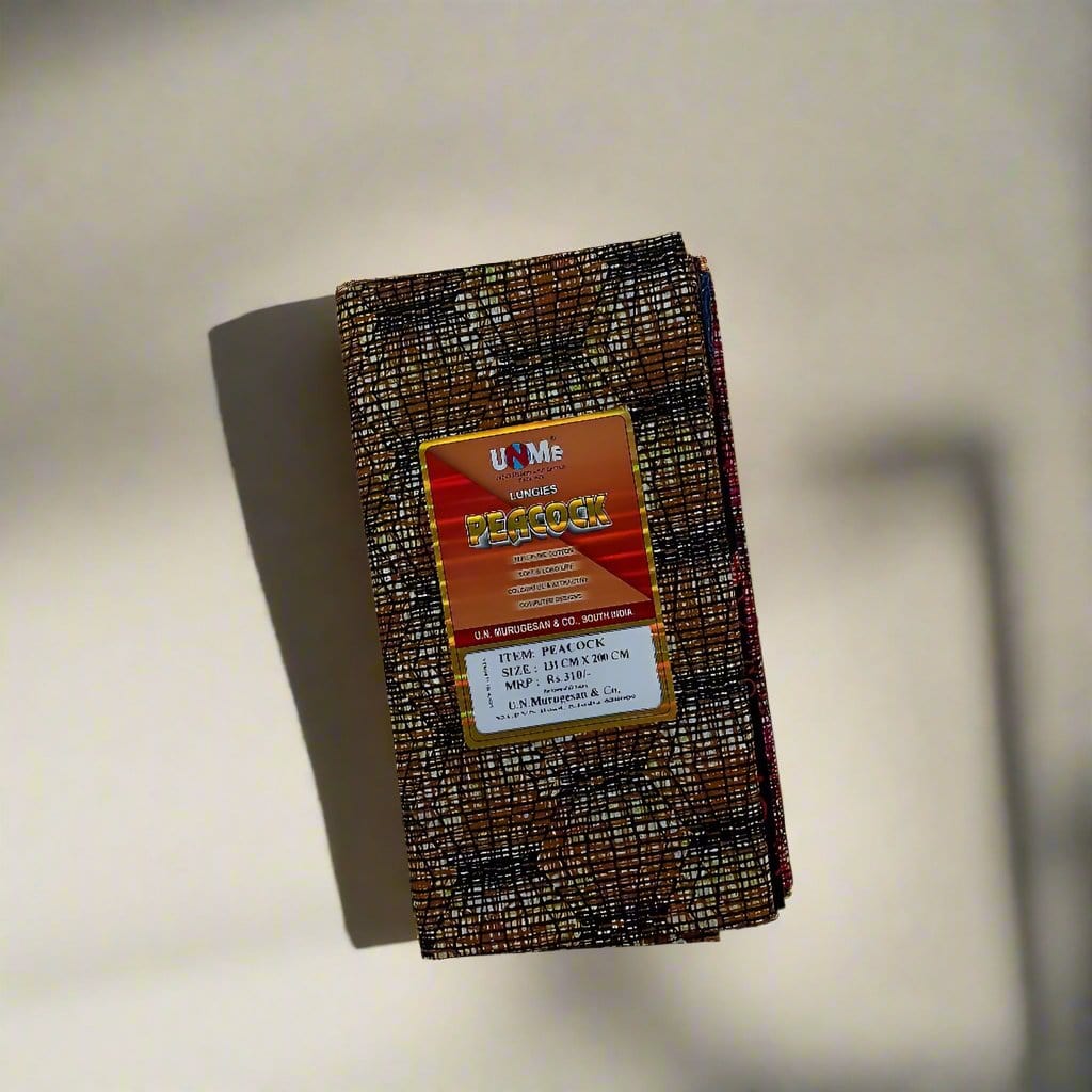 UNME Peacock Lungie Kaili - Assorted Colors Printed Pattern Onezeros.in