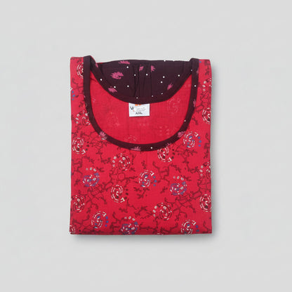 Red Color Frock Nighty Onezeros.in