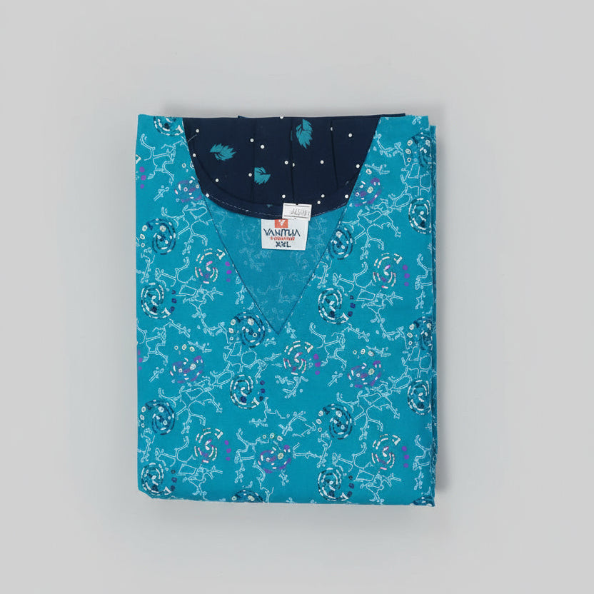 Sky Blue Vanitha Frock Nighty Onezeros.in
