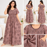 Veni's Dusty Mauve women's nighty with one side pocket