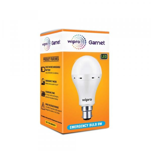 Wipro Garnet Emergency LED Bulb Lighting