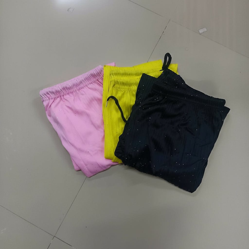 Women Crushed Pattern Relaxed Fit Palazzo Pant (3 Pcs Packing) Onezeros.in