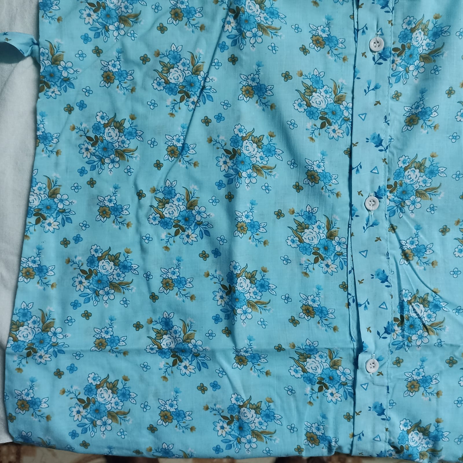 Yoga Ocean Blue Front Full Open Nighty Onezeros.in