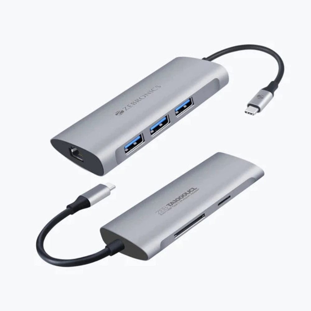 Zebronics Zeb-TA1000UCL – 6 in 1 USB Type C Multiport Adapter with USB, SD, Micro SD, RJ45 Slots Electronics Accessories
