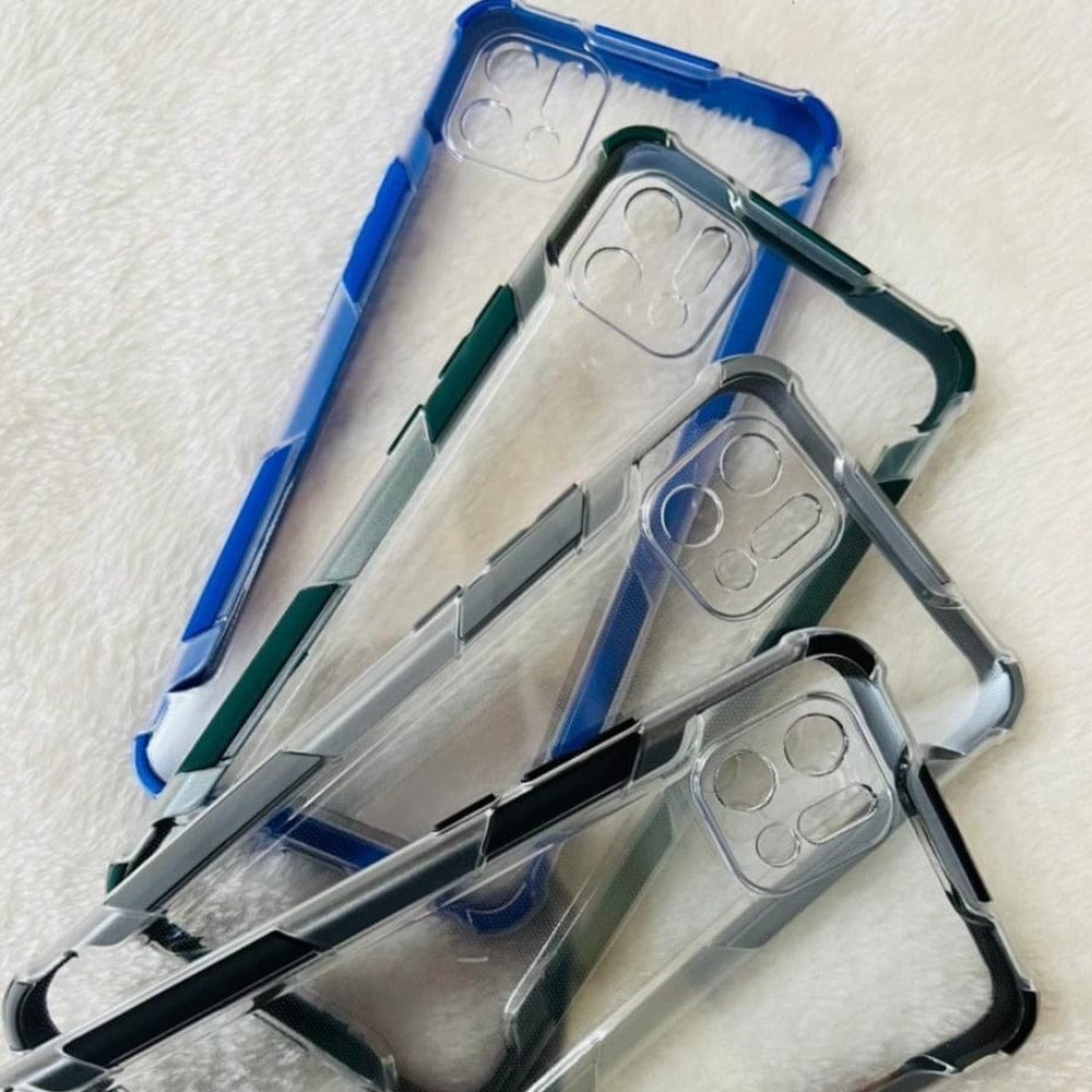 2 in1 Clear Acrylic Transparent Back Cover For RENO 9 Pro Mobiles & Accessories