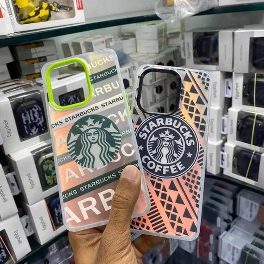 3D Starbucks Colorful Camera Frame Phone Case for iPhone 11 Mobiles & Accessories