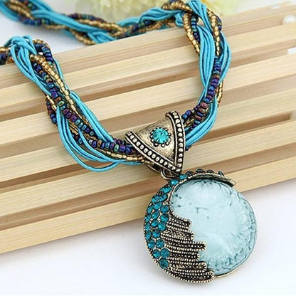 Bohemian Turquoise Gemstone Pendant Apparel & Accessories