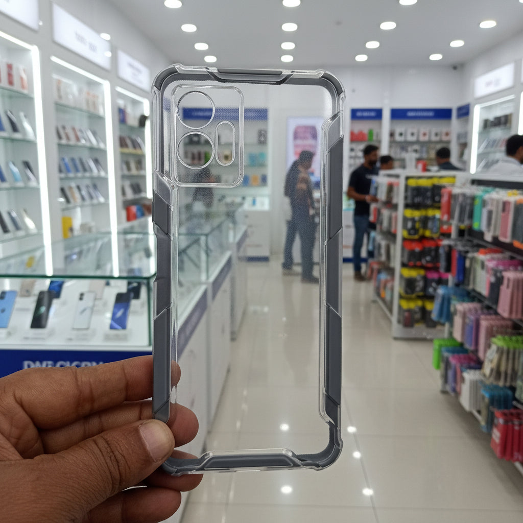 Clear Transparent Back Cover For Vivo T1 5G Phone Case Gray Onezeros.in