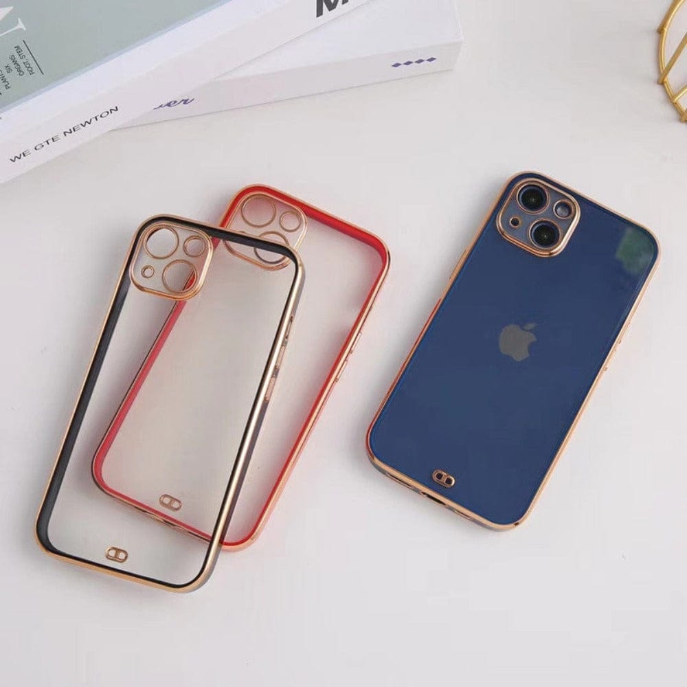 Electroplated Transparent Clear Frame Phone Case For iPhone X/XS Mobile Covers