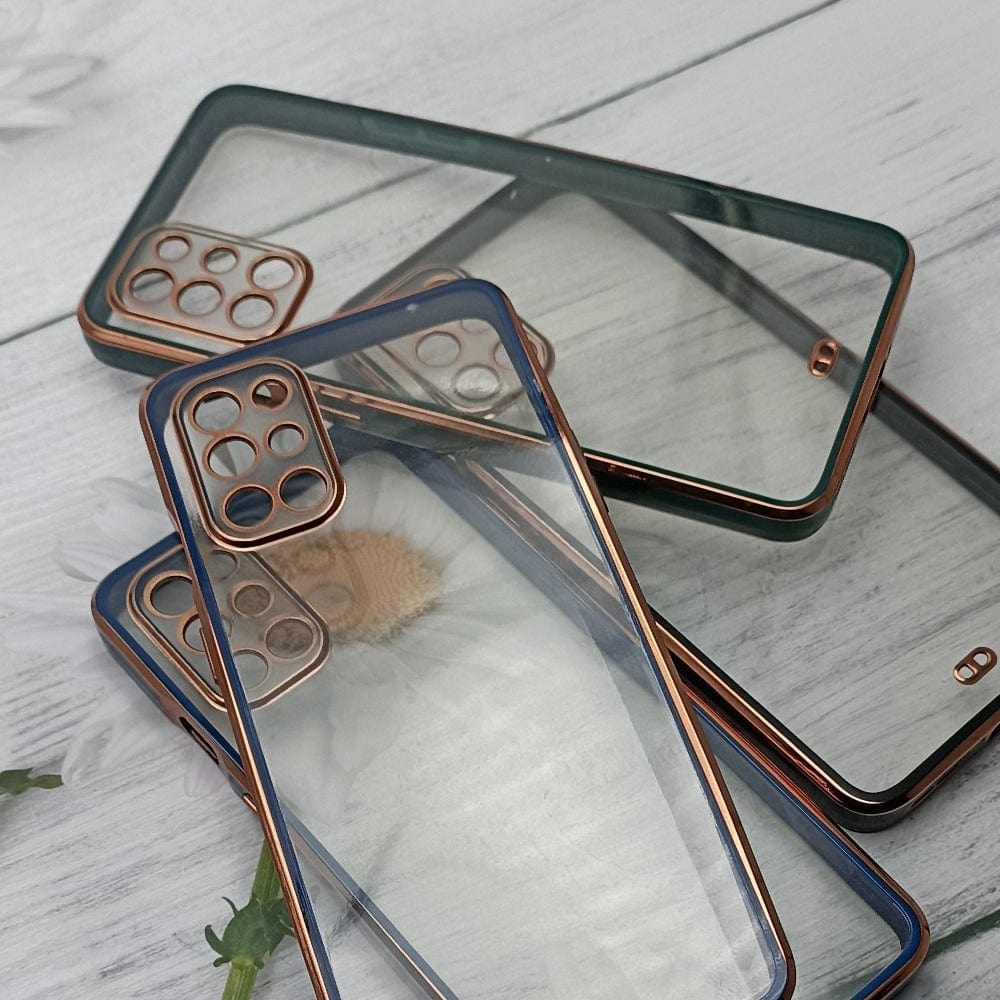 Electroplated Transparent Clear Frame Phone Case For OnePlus 9R Mobile Covers