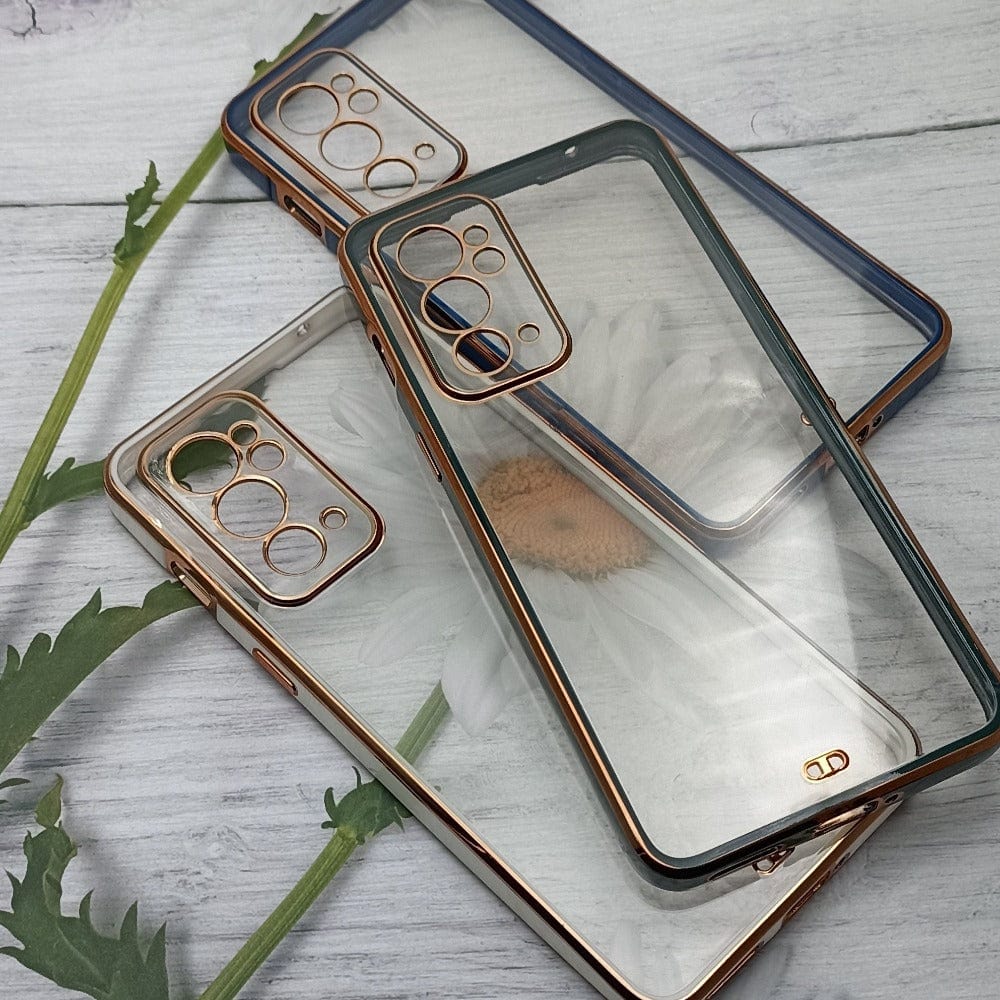 Electroplated Transparent Clear Frame Phone Case For OnePlus 9RT 5G Mobile Covers