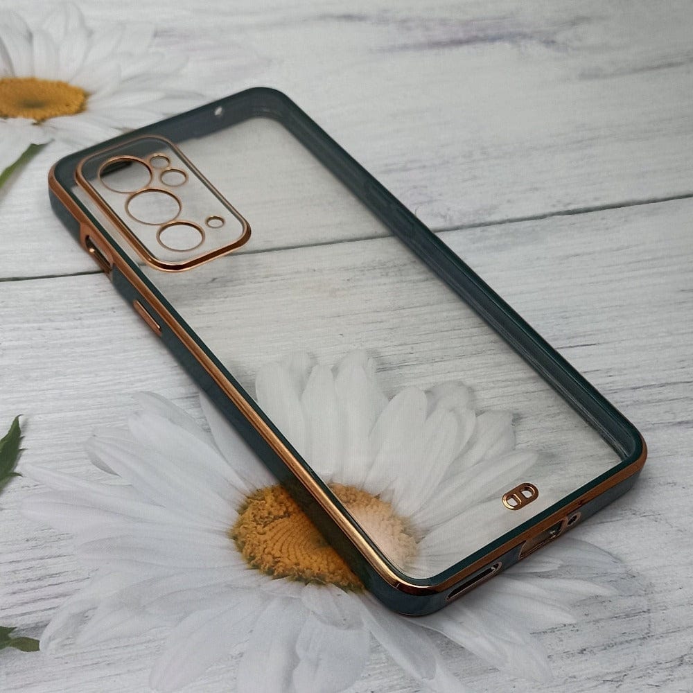 Electroplated Transparent Clear Frame Phone Case For OnePlus 9RT 5G Mobile Covers