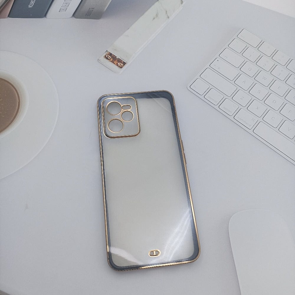 Electroplated Transparent Clear Frame Phone Case For Realme Narzo 50A Prime/Realme C35 Mobile Covers