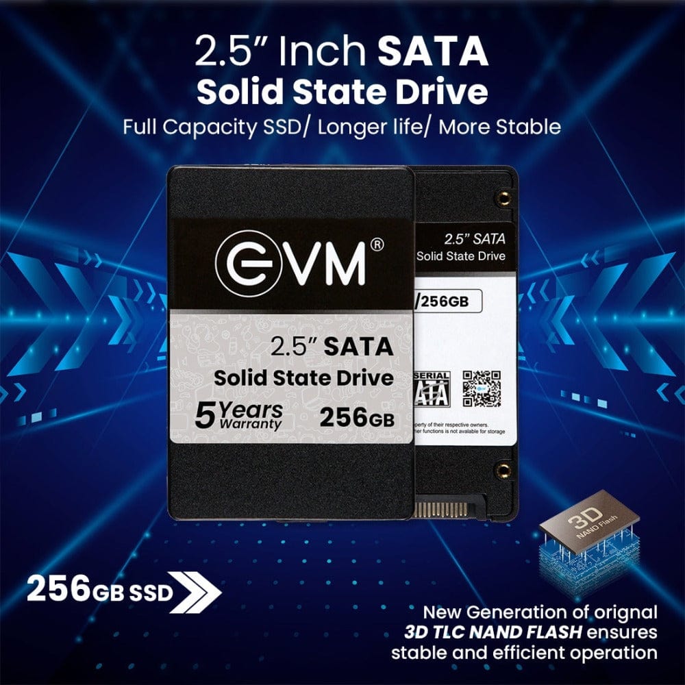 EVM 256GB SSD 2.5" INCH SATA Storage Devices for Computers Computer Accessories