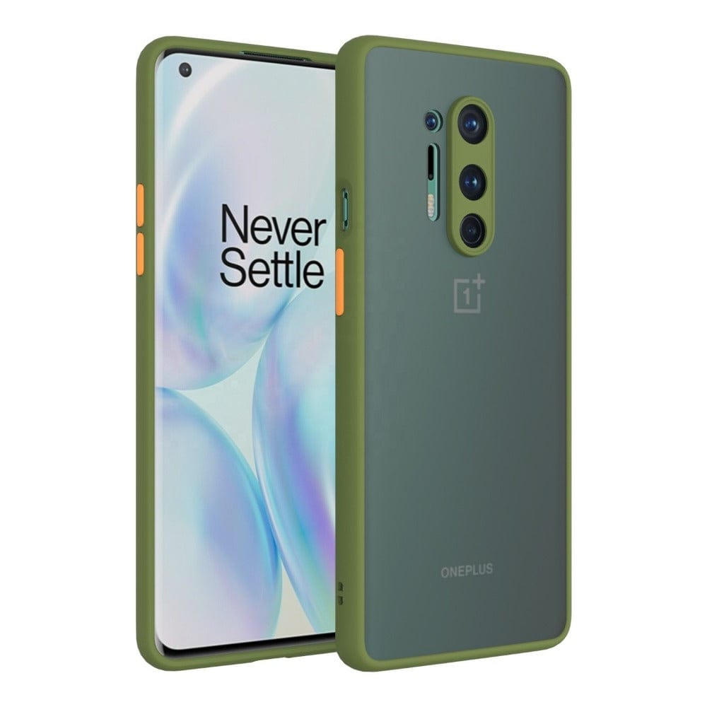 Frosted Smoke Cover for OnePlus 8 Pro Camera Protection Phone Case Army Green Onezeros.in