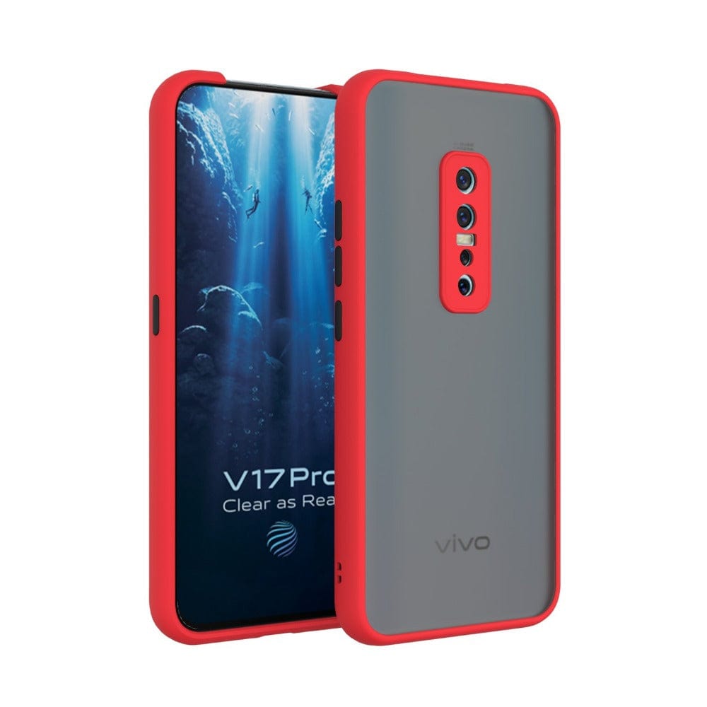 Screen Protector Vivo V17 Pro Back Cover Frosted Smoke Cover For