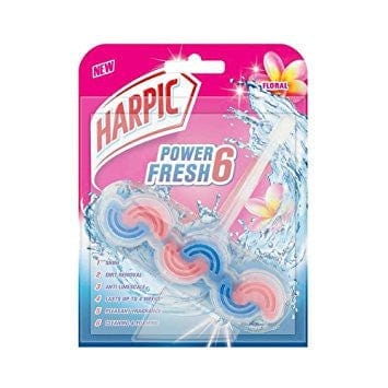 Harpic Power Fresh 6 Toilet Rim Block- Floral, 39 gm Household Cleaning Products