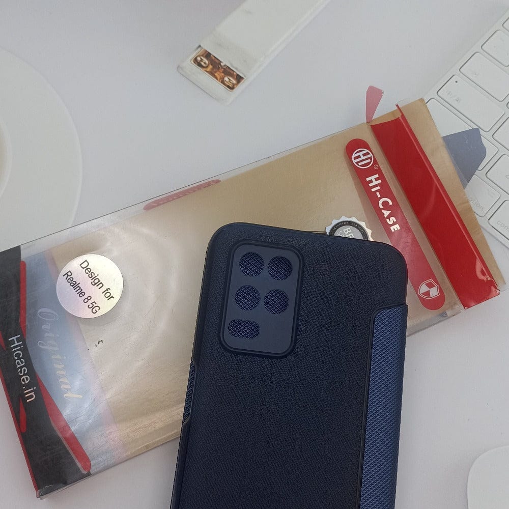 Hi Case Flip Cover For Realme 8 (5G) Slim Flip Case Mobiles & Accessories